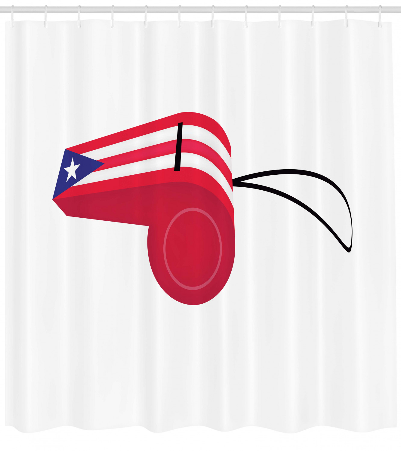 Puerto Rico Shower Curtain Commonwealth Of Puerto Rico Flag On A