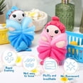 thumbnail image 5 of Esponjas de baño para niños, puf de baño de lufa, depurador corporal, esponjas de lufa de malla para niños, lavado de ducha, exfoliante (sirena), 2 uds., 5 of 5