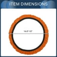 thumbnail image 3 of Unique Bargains Steering Wheel Cover 14.6"-15" Car Steering Wheel Cover Viscose Fiber Orange 1 Pc, 3 of 6