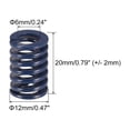 thumbnail image 2 of Troquel Resorte, 12mm OD 20mm Largo Espiral Estampado Liviana Carga Compresión Troquel Resortes para 3D Impresora Eléctrica Pieza, Azul, 2 of 5