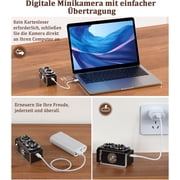 Mini Vintage Digital Camera, Portable Retro Twin-Lens Reflex Style Digital Camera with 16GB Card, 12MP Photos, Autofocus, 1080P FHD Video, Dual Filters, Gifts for Boys, Girls, Wife, Mothers Day Gifts