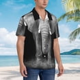 thumbnail image 5 of Daiia Indian Elephant Hawaiian Shirt for Men Gentle Cotton Regular Short Sleeve Casual-Small, 5 of 9