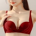 thumbnail image 5 of SMihono Womens Wireless Bra No Underwire Seamless Push Up Bra Comfort Full Coverage Padded Bralette Soft Vneck Everyday Bras Wine M US(6), 5 of 6