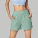 thumbnail image 1 of MKLEKYY Pantalones cortos deportivos para mujer, informales, de verano, para yoga, correr, entrenamiento, con bolsillos laterales divididos, cómodos, elásticos, transpirables y ligeros., 1 of 5