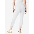 thumbnail image 2 of Roaman's Women's Plus Size Lace Trim Essential Stretch Capri Legging, 2 of 6