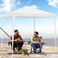 thumbnail image 3 of Riwcyla 6.5'x6.5' Compact Outdoor Canopy Tent, Waterproof 90G PE Fabric with Removable Sidewalls & Windows for Small Spaces, 3 of 7