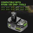 thumbnail image 3 of 4pcs 18V 5Ah Li-ion Battery For Ryobi ONE+ Replacement For P108/P107/P105/P104/P103/P102/RB18L50 /BPL1820 Real Capacity, 3 of 9