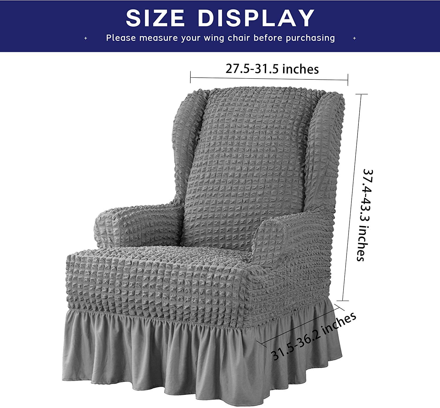 skirted wingback chair