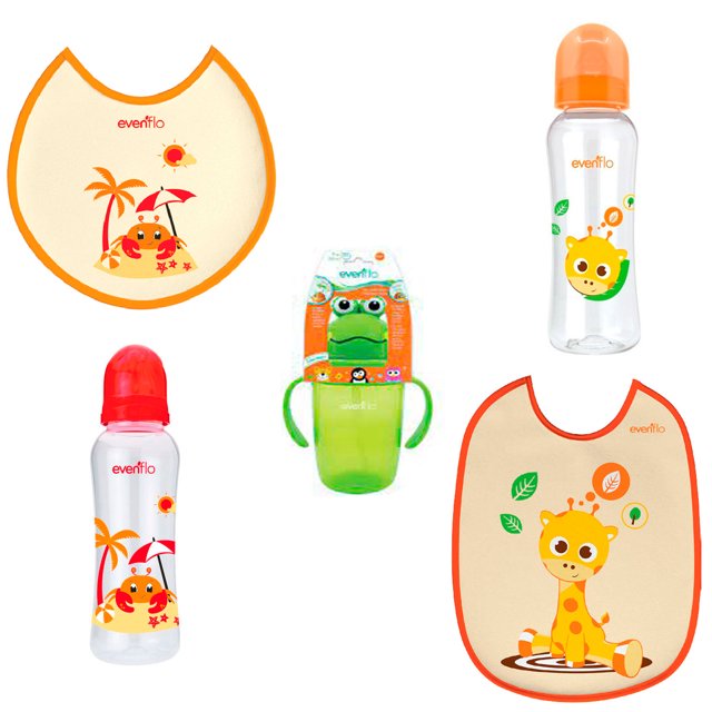 Set De Alimentacion Evenflo Ranita Unisex 5 Piezas