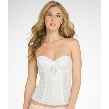 

Women s Dominique 8949 Colette Lace Corset Bridal Longline Bra (White 40D)