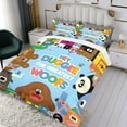 thumbnail image 3 of ¡Hola, Duggee! Conjunto de sábanas temático, trío de piezas, cómodo y amigable con la piel, diseño único, regalo de decoración para el hogar para familiares, amigos y fans,135cm *200cm, 3 of 6