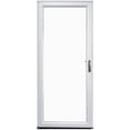 thumbnail image 1 of 34" x 80" Left Hand Full View 1 Lite Aluminum Storm Door - with Removeable Screen, White, 1 of 2