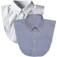 thumbnail image 2 of YooGuoGuo 2 Packs Cotton Fake Collar Detachable Dickey Collar Blouse Half Shirts Faux False Collar for Women & Men Favors, 2 of 3