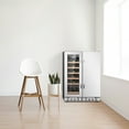 thumbnail image 6 of Lanbo 24 inch Dual Zone 18 Bottle Wine and 55 Can Beverage Cooler with French Door, 6 of 12