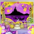 thumbnail image 4 of Princess Happy Birthday Photography Backdrop with 18 pcs Ballons, 5x3ft Long Hair Princess Background Photo Booth Banner Props for Kids Birthday Baby Shower Party Decorations Supplies, 4 of 7