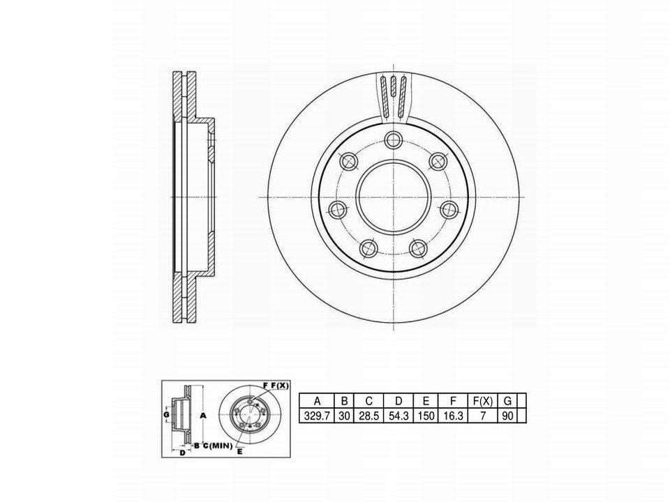 Winstop Brake Rotor, Front WS244868, Ford F-150 2008-2004