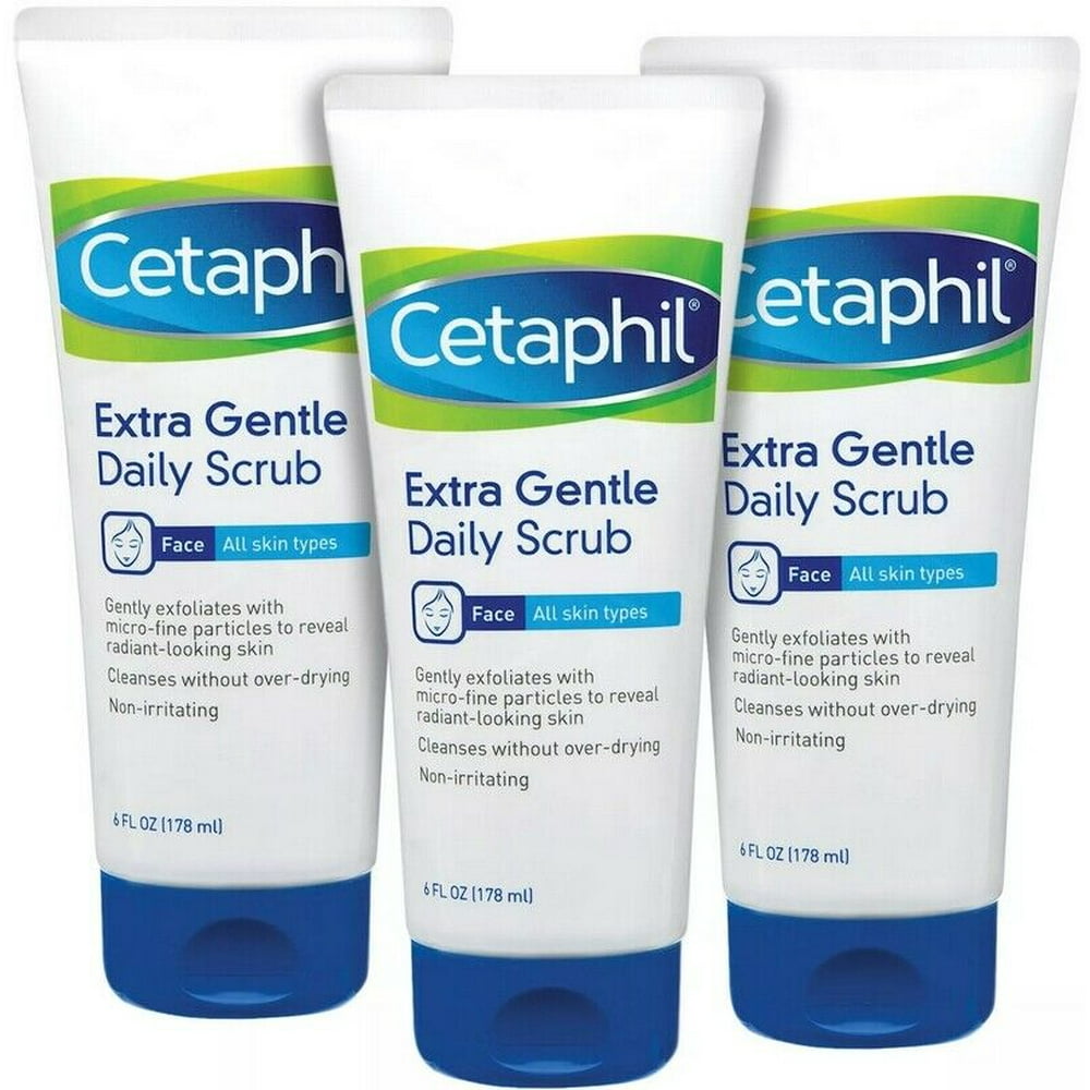 Cetaphil Extra Gentle Daily Scrub For Sensitive and All Skin Types (6 oz., 3 pk.