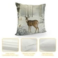 thumbnail image 4 of COMIO Animals Throw Pillow Cover Christmas Deer Rabbit Bird Xmas Tree Pillow Case Square Winter Snowfield Pillowslip, Great for Sofa, Patio, bedroom Decor, 4 of 5