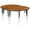 Oak, variant on Flash Furniture Emmy 2 Piece 76" Oval Wave Flexible Oak Thermal Laminate Activity Table Set - Standard Height Adjustable Legs