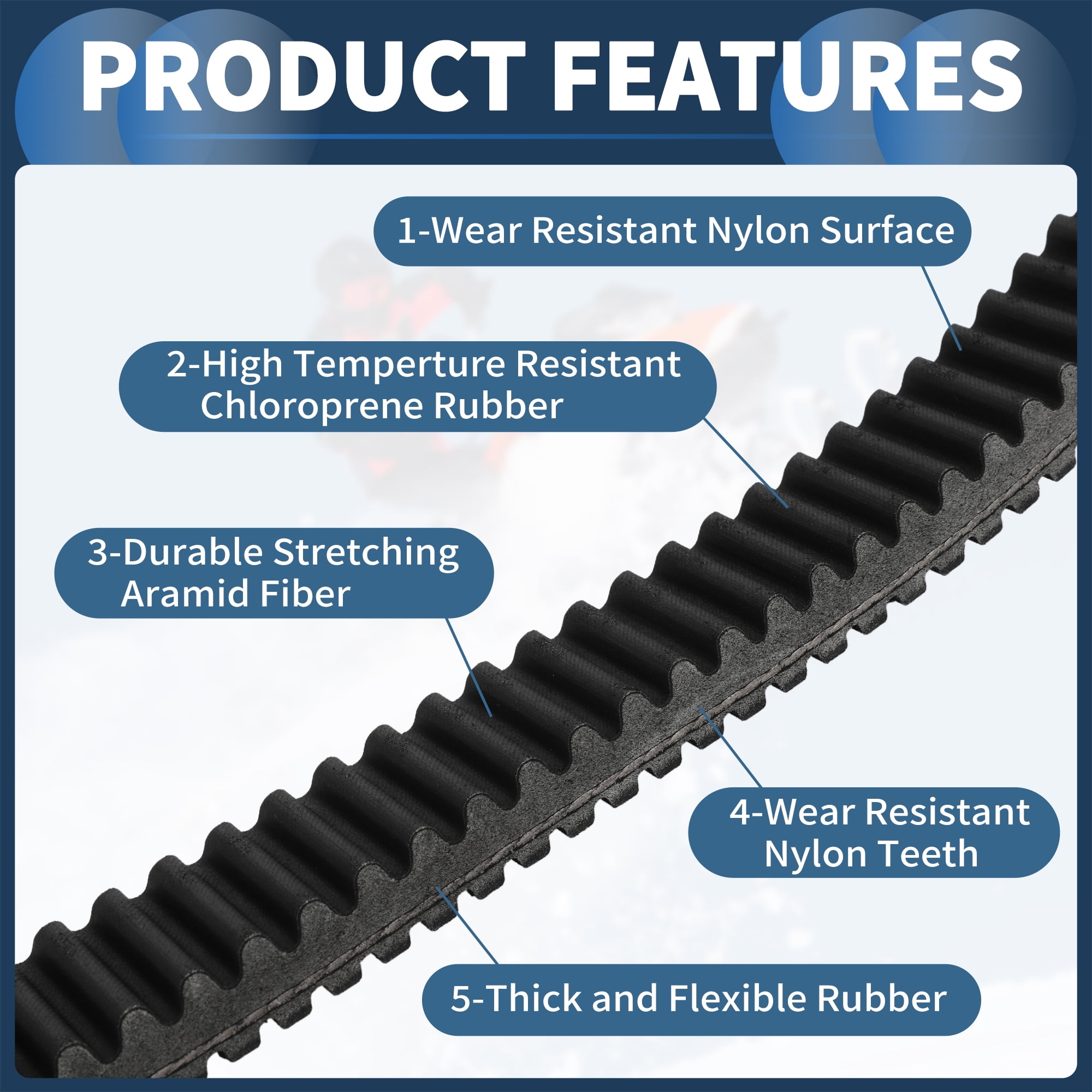 Drive Belt V-Belt No.417300391 for Ski-Doo MXZ 800 2003 2004 2005