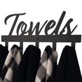 thumbnail image 1 of Injueey RecabLeght toallero estante negro colgador montado en la pared estante accesorios de baño Metal barra de cocina gancho de almacenamiento Juegos de accesorios de baño Injueey HA006468-00B, 1 of 6