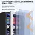 Yeego 116 Can Beverage Refrigerator Cooler, 3.1 cu.ft. Beverage Fridge with Glass Door for Home/Bar/Office, Black