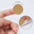 thumbnail image 2 of Round Self-Adhesive Labels, 2.5cm/1" Blank Kraft Baking Freezer Adhesive Labels Thank You Sticker for Gifts Baking Envelope, 1000pcs, 2 of 5