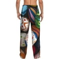 thumbnail image 3 of Sigee Easter Egg Print Men's Pajama Pants - Soft Lounge Sleep Bottoms with Elastic Waistband and Pockets-Large, 3 of 9