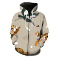 thumbnail image 1 of Sudadera con capucha y cremallera para hombre, diseño abstracto de ojos de tigre, estilo hip hop, informal, divertida y genial, unisex., 1 of 6