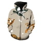 thumbnail image 1 of Sudadera con capucha y cremallera para hombre, diseño abstracto de ojos de tigre, estilo hip hop, informal, divertida y genial, unisex., 1 of 6