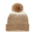 thumbnail image 2 of AHTJRT Women's Winter Beanie Hat Winter Chunky Knit Pom-Pom Stocking Skull Cap Soft Warm Cuffed Knitted Caps for Cold Weather Khaki Free Size, 2 of 3