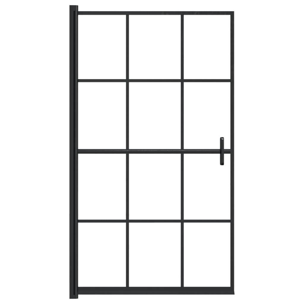 vidaXL Shower Enclosure ESG 31.5"x55.1" Black
