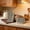 Coffee, variant on Set of 2 Oven Mitts and Pot Holders, Heat Resistant Kitchen Gloves Microwave Safe, Thick Cotton Padding Soft Interior, Hanging Loop Convenient Storage, for Baking Grilling Stovetop Countertop