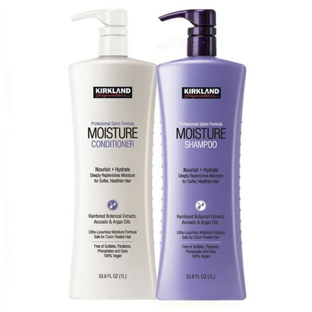 Kirkland Signature Professional Salon Formula Moisture Shampoo & Conditioner Set (for All Hair Types, 33.8 fl oz Each
