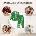thumbnail image 5 of Goofa Pineapples1 Printed Women’s 2 Piece Pajama Set Super,Pajamas Women's Long Sleeve Sleepwear Soft Button Down Loungewear Pjs Lounge Set Nightwear-Medium, 5 of 9