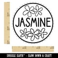 thumbnail image 2 of Jasmine Text with Image Flavor Scent Self-Inking Rubber Stamp Ink Stamper - Fuchsia Ink - Small 3/4 Inch, 2 of 7