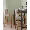 thumbnail image 2 of Brown Grey Vintage Bar Stool Covers Set of 4, Retro Farmhouse Elegant Pastoral Stretch Washable Bar Chair Covers with Backs, Removable Pub Counter Height Chair Cover for Kitchen Dining Room Cafe, 2 of 7