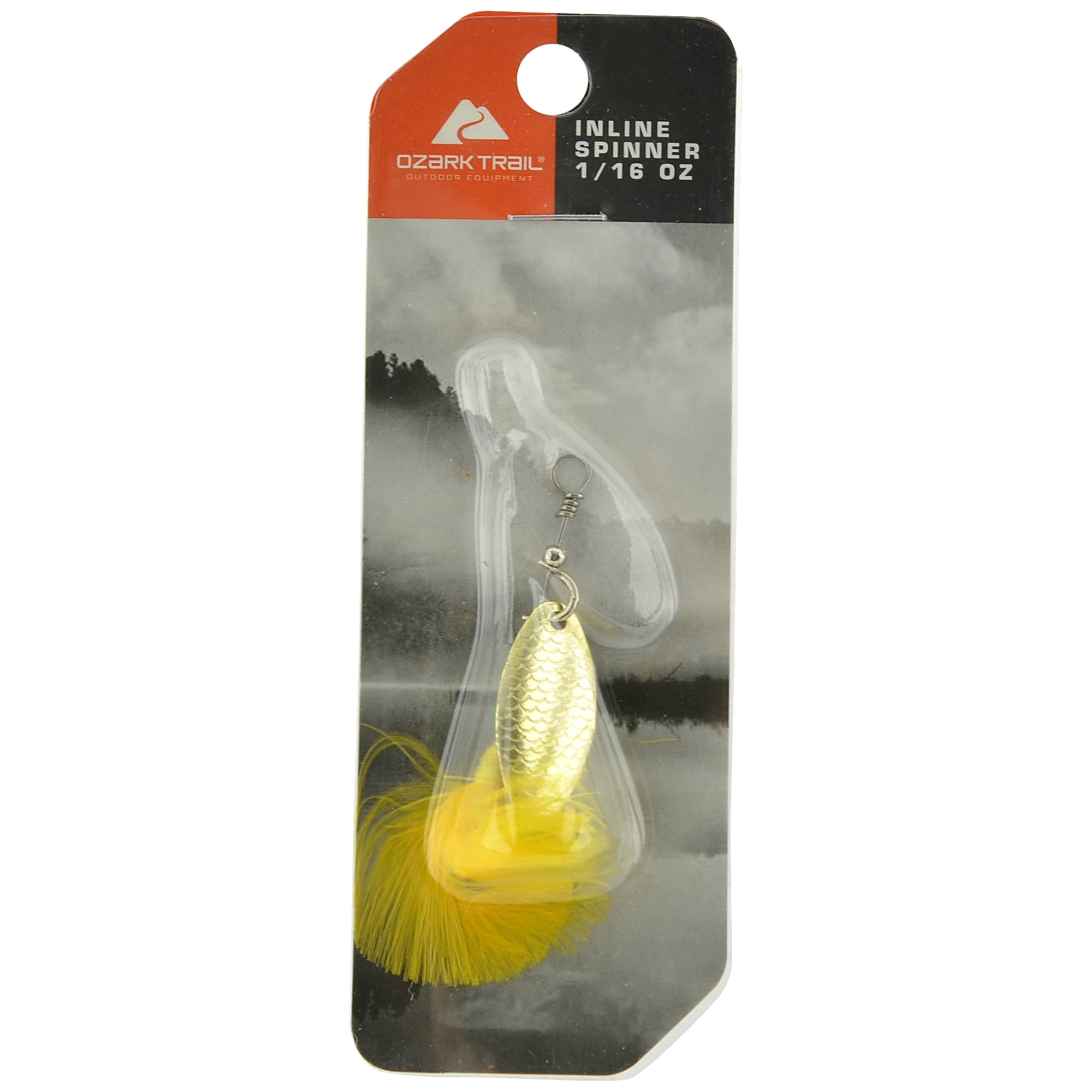(6 pack) Ozark Trail 1/16 Ounce Fire Tiger Inline Spinner