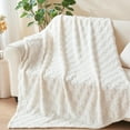 thumbnail image 4 of 180*200cm Throw Blanket for Couch, Checkered Knitted Blankets Gifts for Women Mom Girls, Cozy Cute Soft Throw Home Room Decor Aesthetic Women Mothers Birthday Gifts, 4 of 5