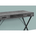 thumbnail image 3 of 42" Grey Computer Desk - Home Office Laptop Table w/ Storage, Black Metal Frame & Laminate Top. Modern Design for Small Spaces. Stone-Look Finish., 3 of 5