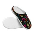 thumbnail image 3 of Xecao Music Notes Print Cotton Slippers Fuzzy Warm Cozy Slippers Non Slip House Slippers For Indoor Outdoor Cotton Slippers House Slippers-35/36, 3 of 7