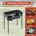thumbnail image 4 of 2 Burner Propane Camp Stove,150,000 BTU with Windscreen,0-20 PSI Regulator,Equipped Waterproof Cover & Detachable Legs for Camping Backyard Outdoor Cooking, 4 of 7