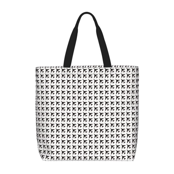 Picia Airplane for Tote Bag for Women with Zipper, Gym Tote with Compartments, Laptop Work Tote Nurse Dance Yoga Bag for Sport, Travel