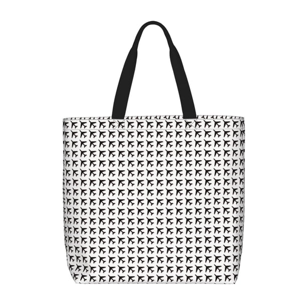 Easygdp Airplane Bolsa Tote para Mujer, Bolso de Hombro para Trabajo, Playa, Viajes, Compras y Supermercado