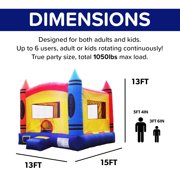 JumpOrange Commercial Grade Bounce House for Kids and Adults (with Blower), Crayon
