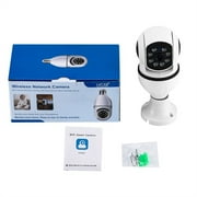 Smart Home Light Bulb 1080P HD Surveillance Cameras with E27 Connector, White