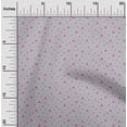 thumbnail image 1 of oneOone Organic Cotton Poplin Twill Fabric Blue & Peach Flower Floral Printed Fabric 1 Yard 42 Inch Wide, 1 of 4