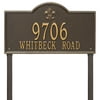 Whitehall Products 2848OG Estate Lawn Two LineBayou Vista Address Plaque, Bronze & Gold