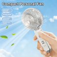 thumbnail image 2 of Portable Mini Fan Portable Handheld Fan with Led Light Usb Rechargeable Mini Fan 3 Speeds Brushless Motor Quiet Design for Travel Office Outdoor Use, 2 of 8
