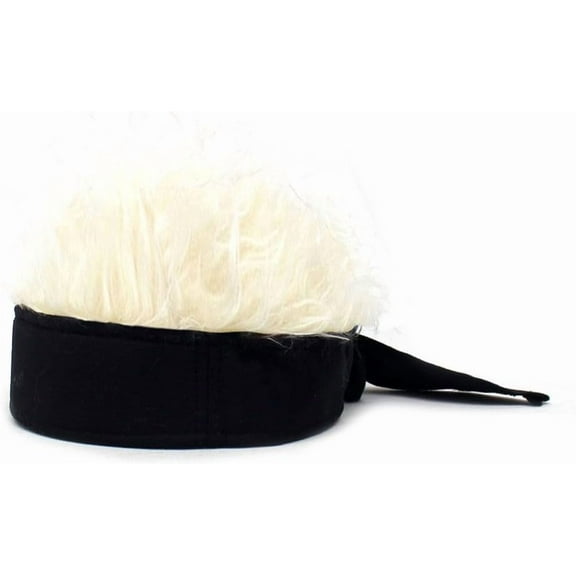 YEKEYI Halloween Novelty Hair Hats Spiked Funny Skull Hat Adjustable Wig Hat with Hair